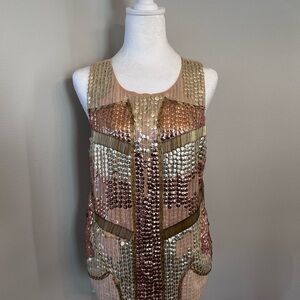 Sequin Embellished Sleeveless Top